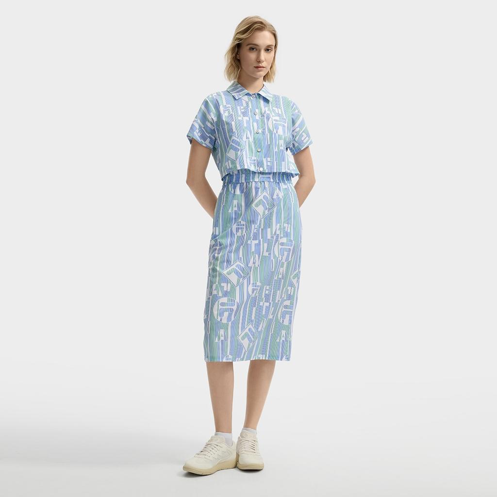FILA Emerald Short Sleeved Dress Women's All Over Print F11W524304F-ZA