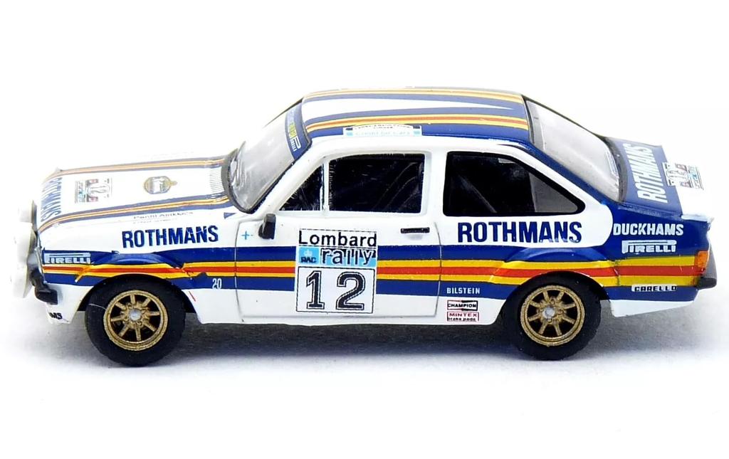 Brekina HO Scale Diecast Model Ford Escort RS 1800 1981 Rally Rothmans BREKINA Escort RS 1/87 Car #12