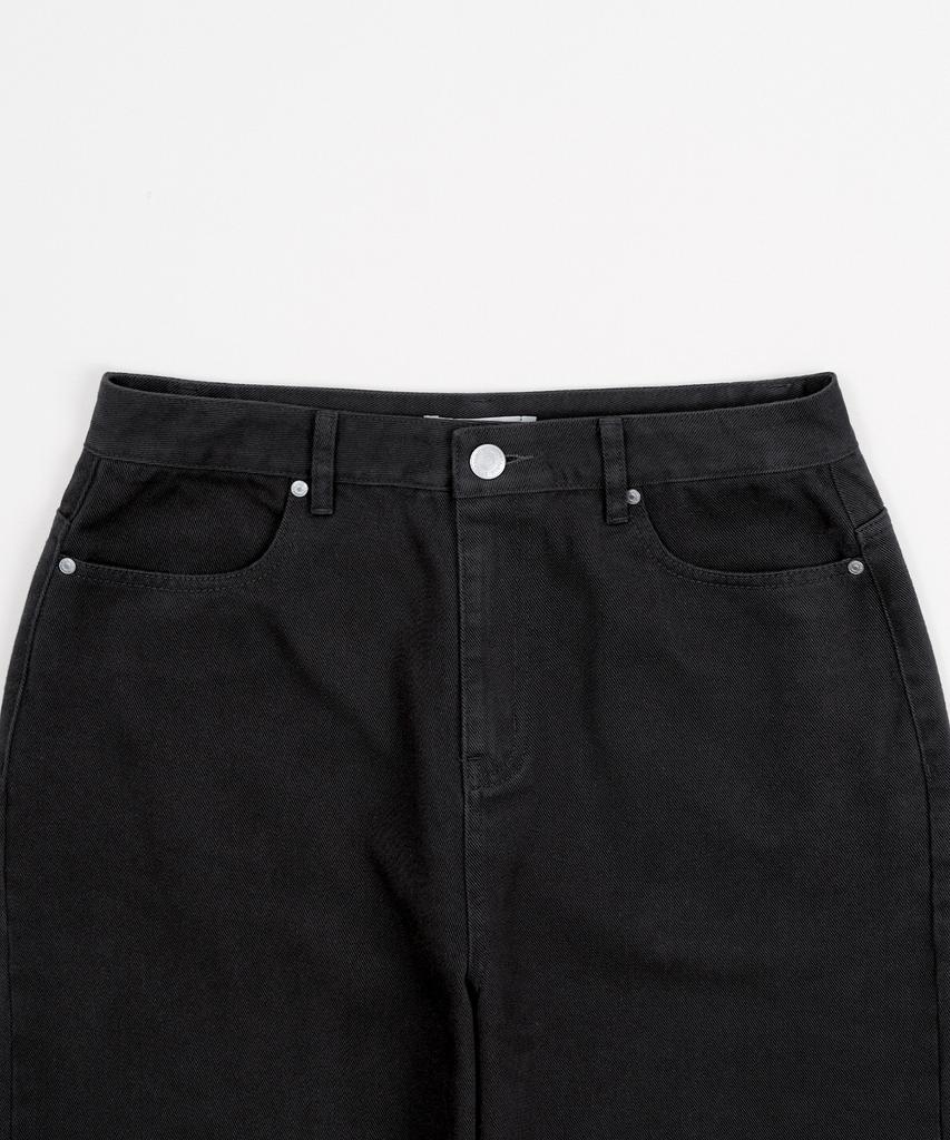 EXCONTAINER Daily Curved Cotton Pants (Black)