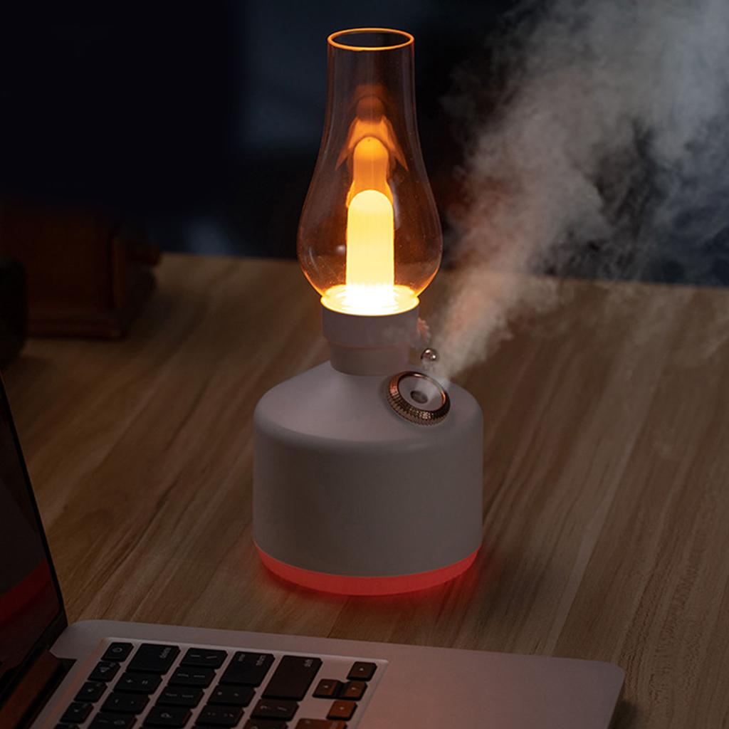 Винтажный легкий увлажнитель тихий USB-зарядка регулируемая яркость маленький диффузор увлажнитель настольная лампа для спальни гостиной