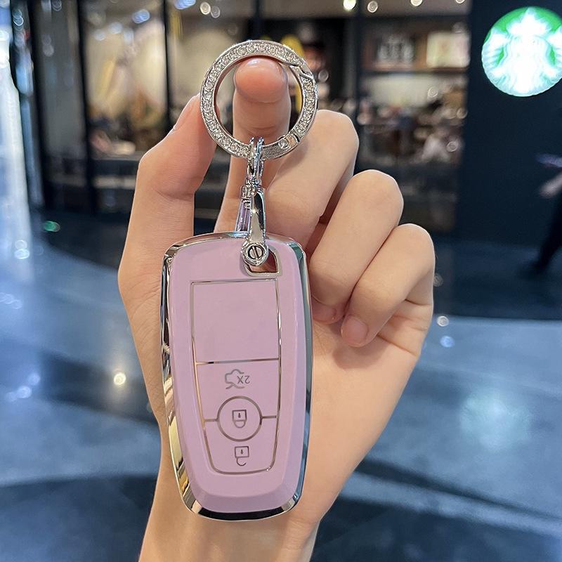 Металлический чехол для ключа Ford Mondeo, Explorer, Focus - стильная мужская сумка с пряжкой-ракушкой