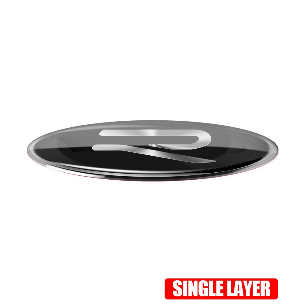 EFG1 1pcs 3D Oval Car Emblem Ellipse Logo Badge Decal Car Sticker For VW New R Jetta GTI Golf Beetle PASSAT MK4 Bora Auto Accessories