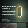 Electric Mosquito Lamp Plug In Ultrasonic Pest Repellent with LED Night Light Wall Mosquito Killer
