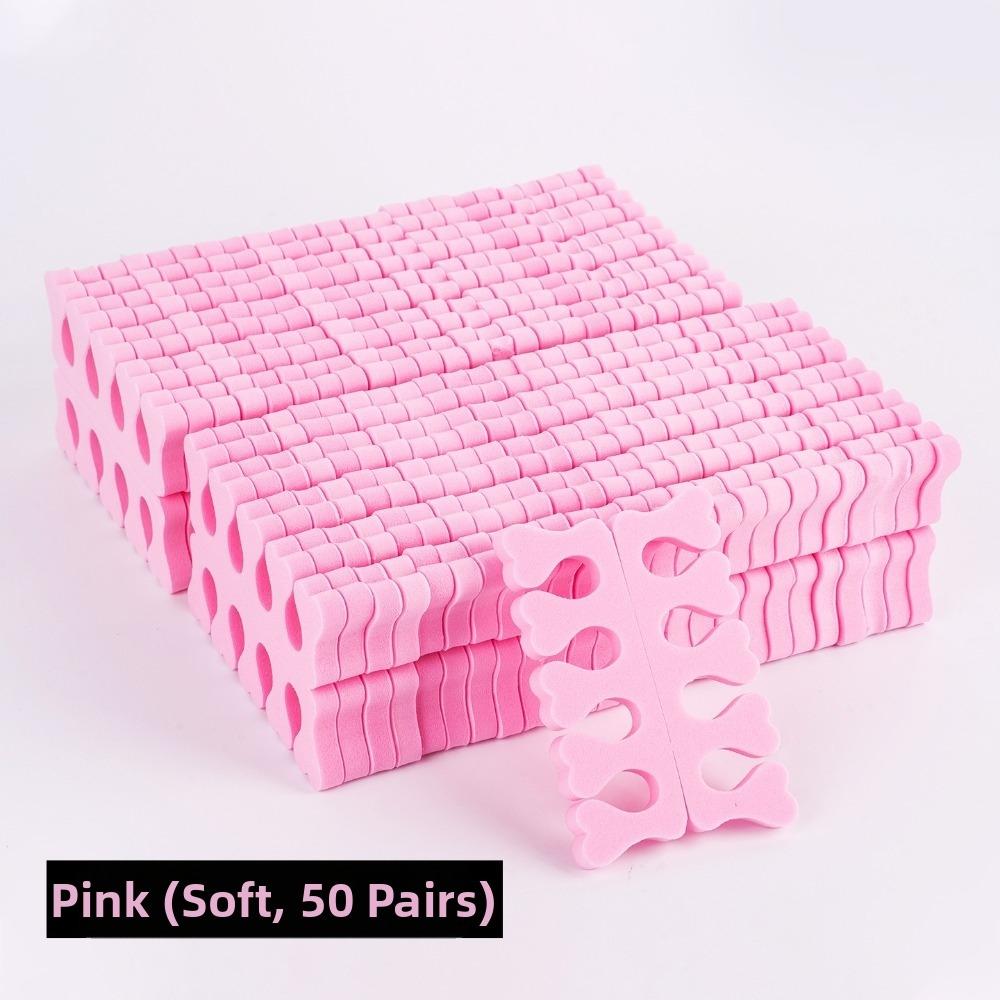 100pcs Soft Toe Separators Heart Shape Foot Braces Portable Nail Art Tools Manicure Pedicure