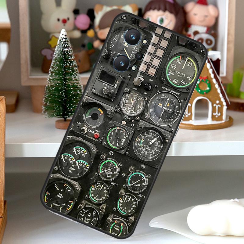 Aviation Aeroplane Pilot Cockpit For OPPO Realme C55 C35 C33 C31 C30 C25 C21Y C11 GT Neo 5 3T 2T Realme 10 9 11 Pro Plus Case