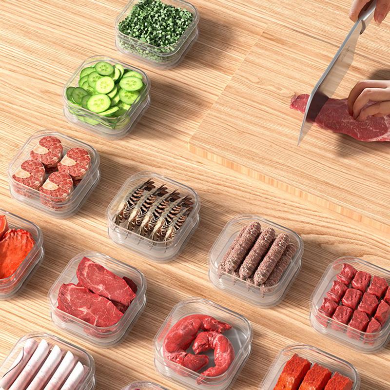 Ящик для хранения холодильника, органайзер для мяса, фруктов, овощей, контейнер для еды, герметичная коробка для свежих продуктов с крышкой, кухонные аксессуары