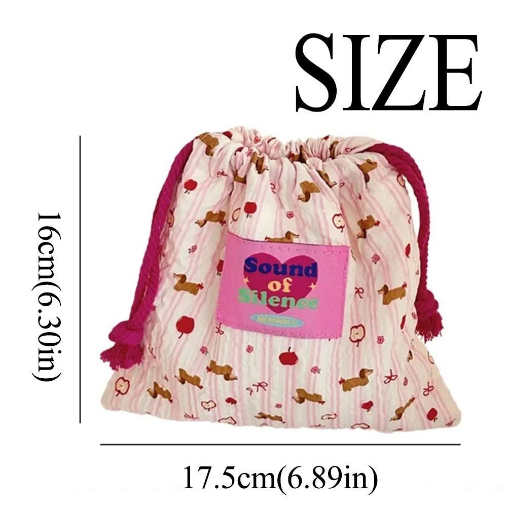 Portable Drawstring Storage Bag Drawstring Cartoon Makeup Bag Cute String Bags Makeups Accessories