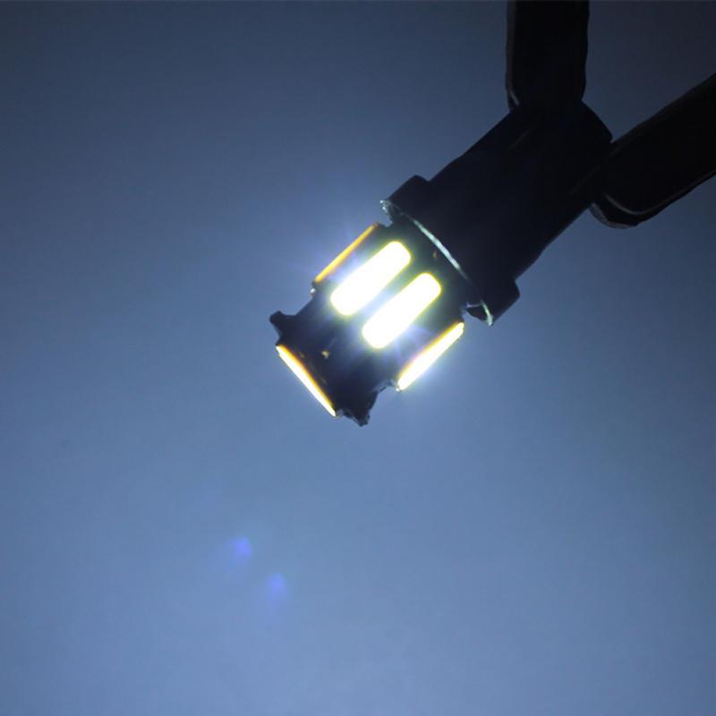1 пара автомобильных светодиодных ламп T10 7020 10smd с высокой яркостью, ходовые огни, габаритные огни, лампы для чтения, подсветка номерного знака