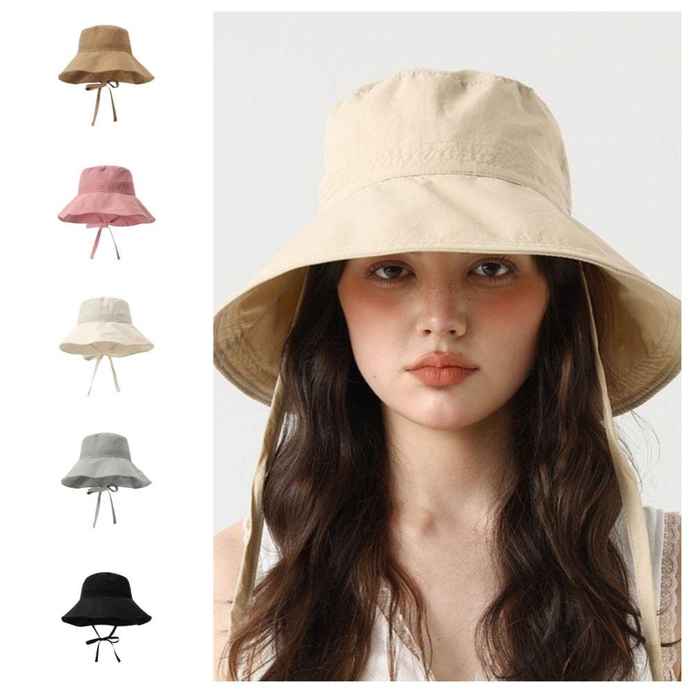 Thin Fisherman Hat Breathable Wide Brim Sun Hat Lightweight Sunscreen Bucket Hat Outdoor
