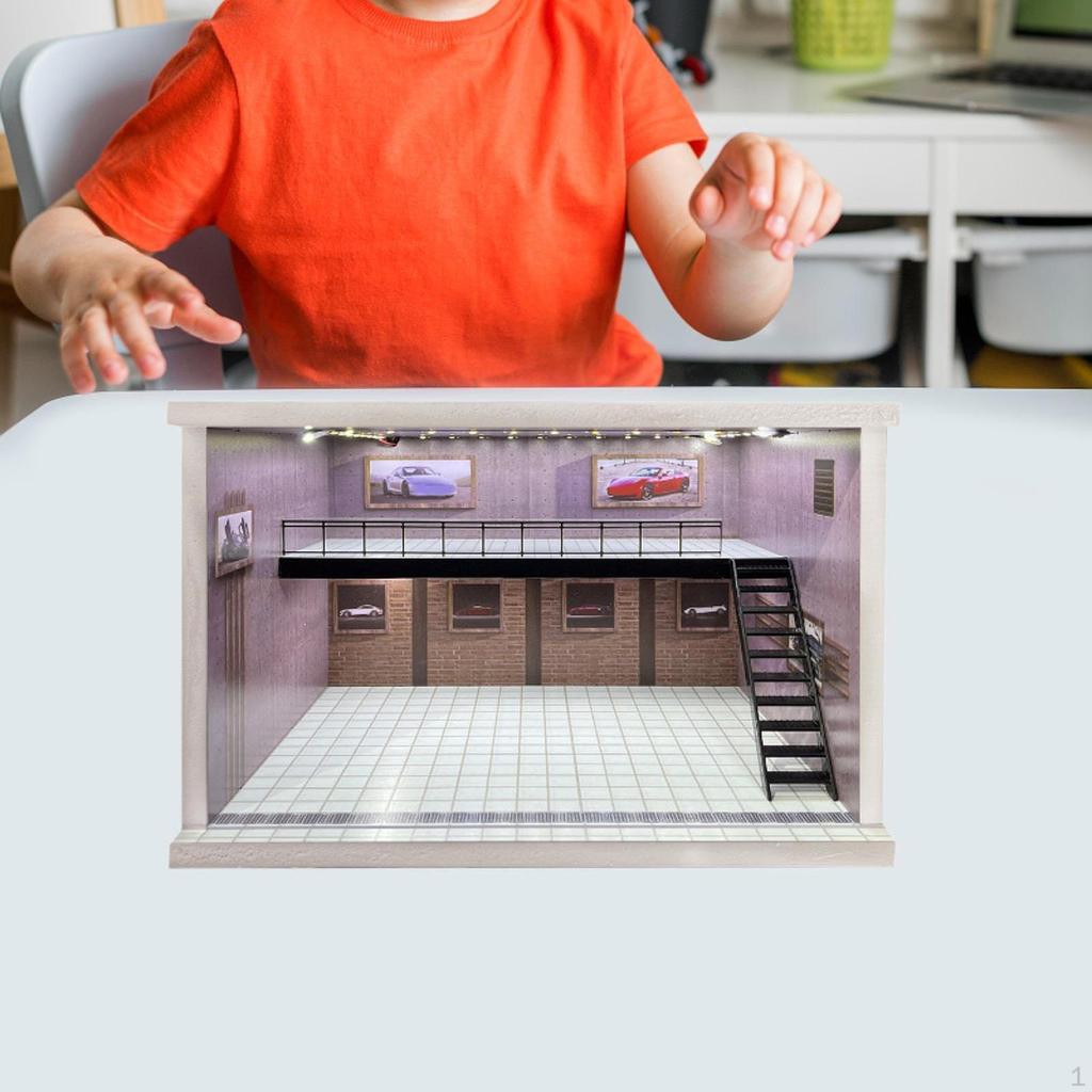 1/64 1/36 1/32 масштаб автомобильный дисплей акриловое парковочное место со светодиодной подсветкой для коллекционеров