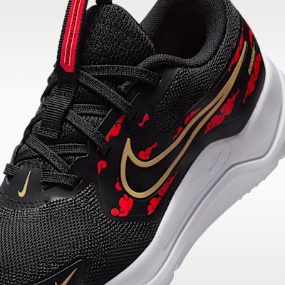 Nike Cosmic Runner Black Red Metallic Gold (GS)