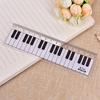 Creative Piano Keyboard Ruler 15Cm 6In Musical Terms Black And White Plastic