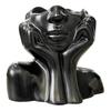 Abstract Face Design Pen Holder Creative Sculpture Large Capacity Desktop Organizer for Pens Erasers Crayons Markers Makeup Brush