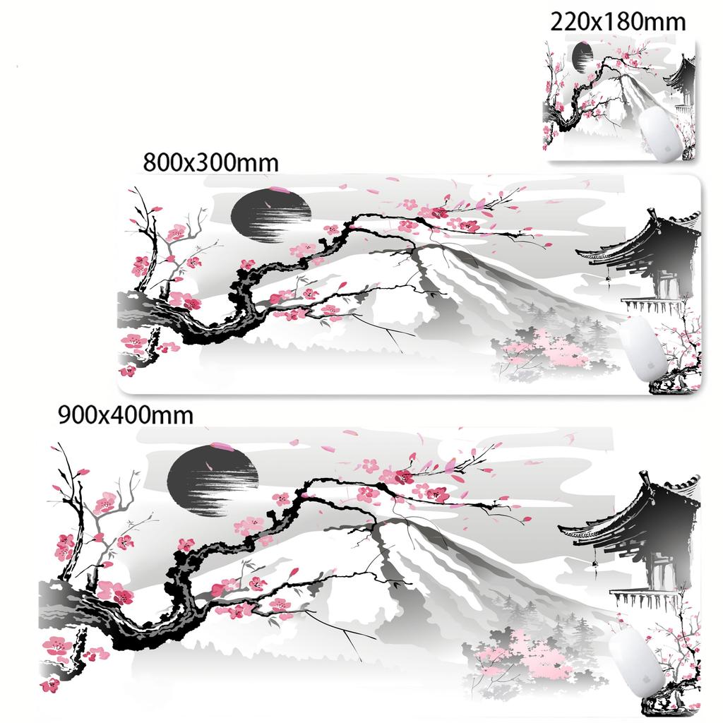 Classic Sakura Mouse Pad Nature Landscape Mousepad XL Desk Mat Waterproof Cloth Durable Rubber Nonslip Base Laptop Mouse Pads