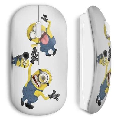 Souris Sans Fil - Minion - Crazy - USB Wifi - Compatible Mac Et PC - Blanc