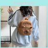 Plush Pattern Capybara Backpack Large Capacity Shoulders Bag Children Gifts