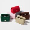 Mini Jewelry Box Elegant Luxury Soft Velvet Portable Solid Color Snap Button Travel Ear Studs Earrings Finger Ring Organizer Bag Holder Container Case