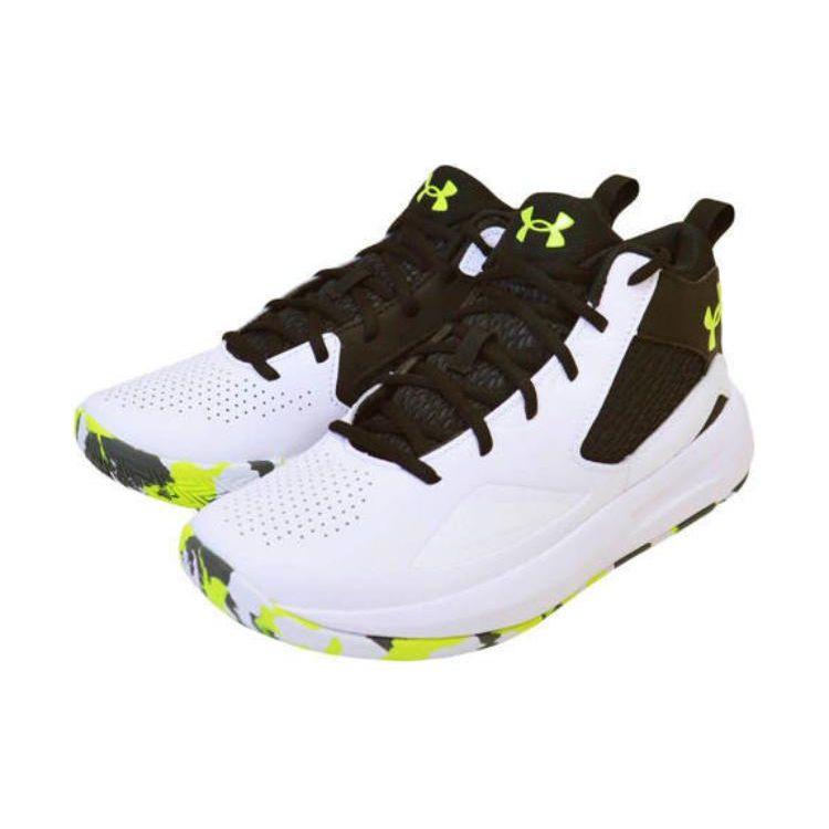 Under Armour Кроссовки Lockdown 5 для баскетбола Белый Черный Лайм Мужские 3023949-102