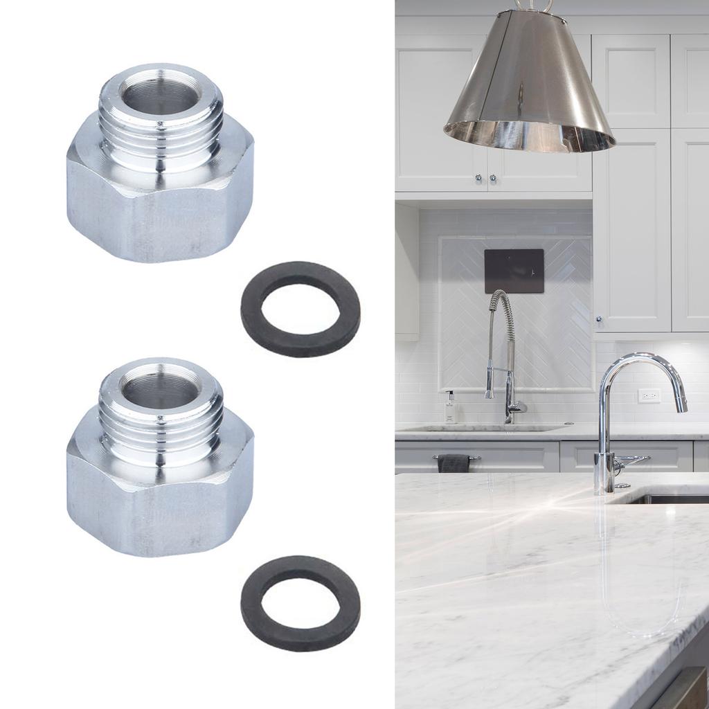 Набор переходников с резьбой для водопроводной линии из нержавеющей стали G1/2 внутренняя G3/8 наружная с лентой для подключения смесителей, кемперов, стиральных машин, труб