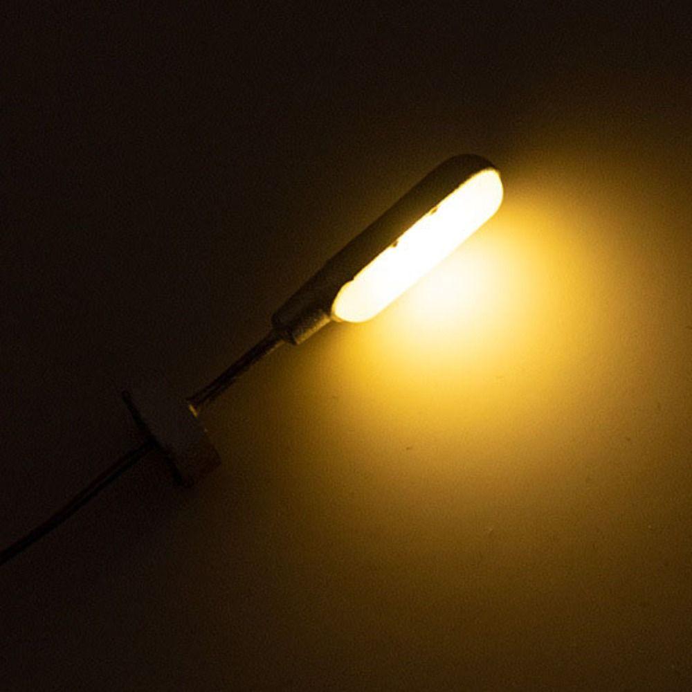 3V Dollhouse Wall Lamp ABS Metal Material Sand Table Chandelier White/Warm Light Model