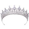 Crystal Zirconia Tiara - Luxury Wedding Crown for Bride Queen Princess