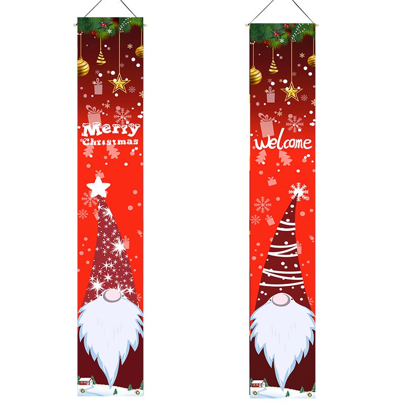 1 пара, простая установка, декоративный практичный изысканный рождественский тематический подвесной баннер на входную дверь, куплет
