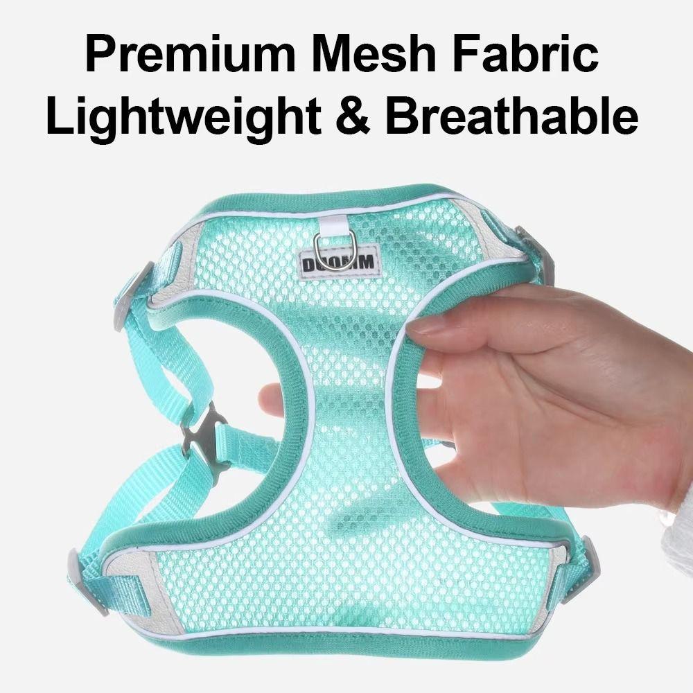 Breathable Mesh Dog Harness and Leash Set Lightweight Adjustable Dog Harness Pet Walking