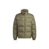 Down Jacket Solid Color Logo Sports Casual Down Coat Unisex Jackets Olive-Green IK2420