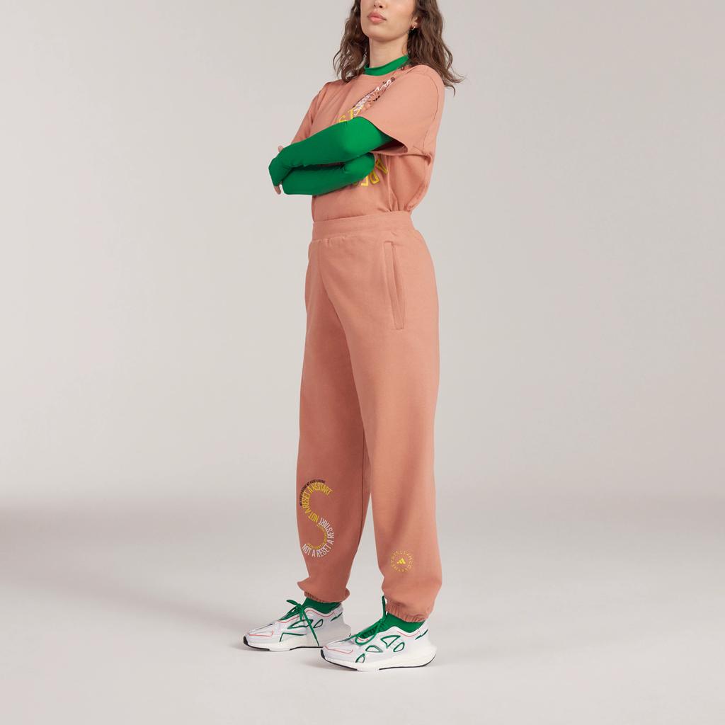adidas X Stella McCartney Вязаные спортивные штаны Унисекс Оранжевые Брюки со средней манжетой IB5907