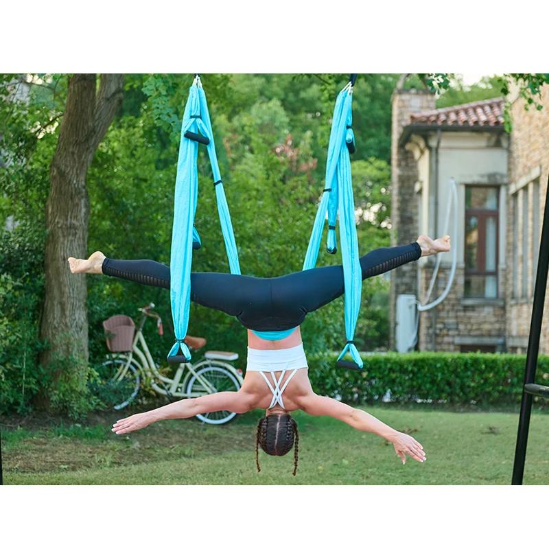 Yoga Swing Set for Home Outdoor Body Shaping Pilates Exercises Aerial Yoga Hammock Hanging Belt Inversion Trapeze