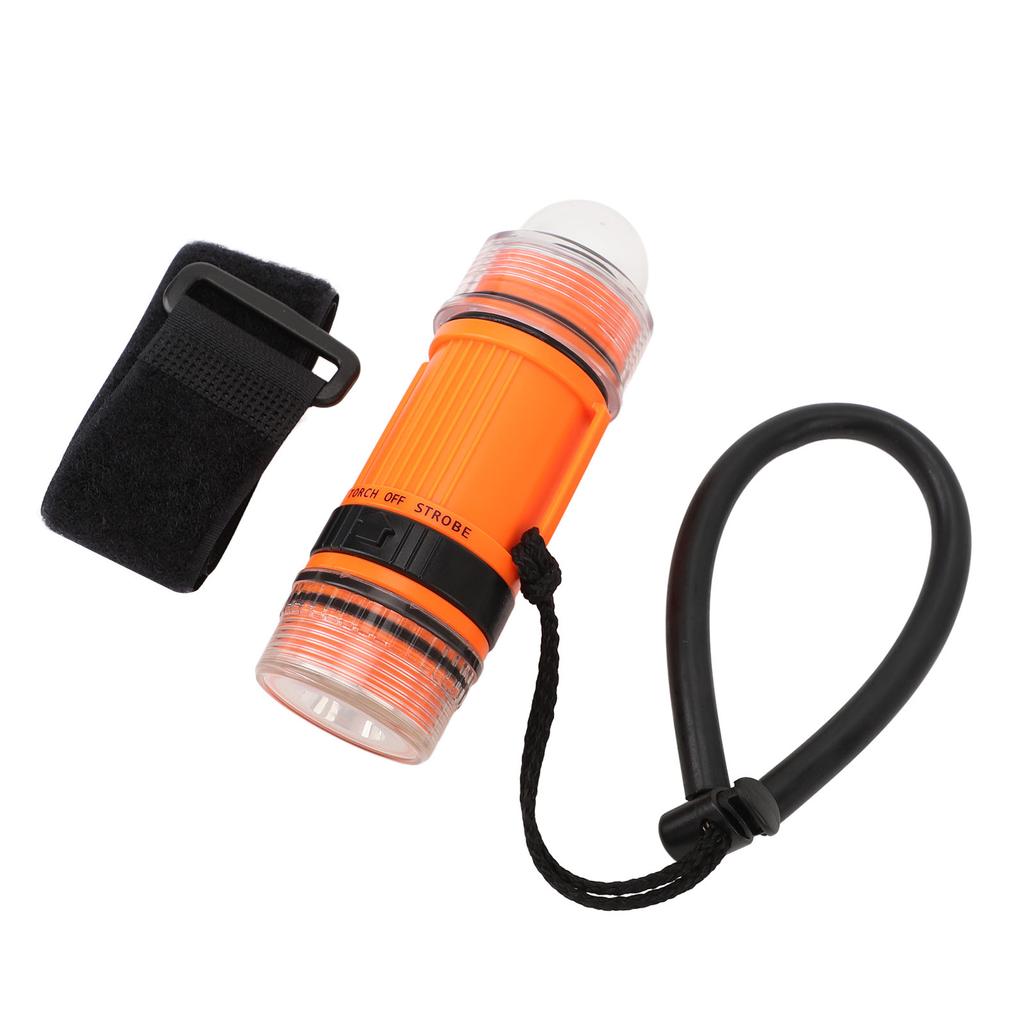 Dive Strobe Light Waterproof High Brightness LED Battery Powered Diving Signal Flashlight for Underwater Adventure
