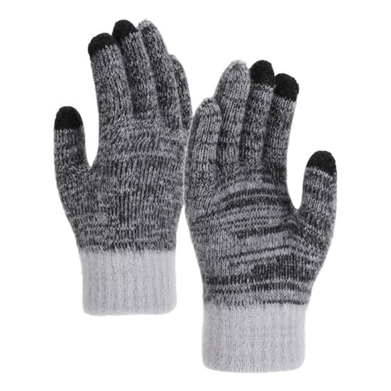Winter Warm Gloves Women Men Touch Screen Gloves Knitted Thickened Gloves with High Elastic Cuffs for Outdoor Travel Cycling