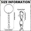 Серебряная цепочка для рукоделия 25 мм, комплект ключей, брелок для ключей, кольцо для ключей, принадлежности для изготовления ювелирных изделий