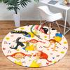 Happy Kids: Colorful Circular Wall Art for Playful SpacesRound Non-Slip chair mat chair carpet for office Rugs for Office Decor Gift For Valentine's D