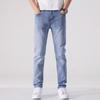 Весна и Лето Новые Мужские Узкие Прямые Ретро Эластичные Джинсы Брюки Мужские