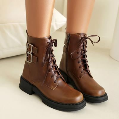 Весенне-осенние ботильоны на низком каблуке для женщин 40-43 Женские ботинки на ремешке Ботинки Мартин