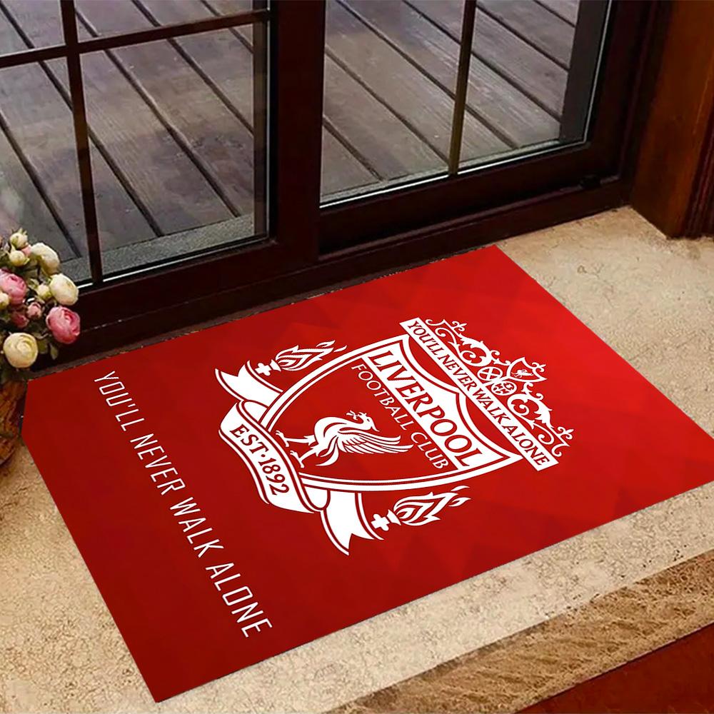 Never Walk Alone: Liverpool Fc Pride Area Rug Design for Living Rooms Decorate room Outdoor Game Room Anti-slip Rug Decorate Offices