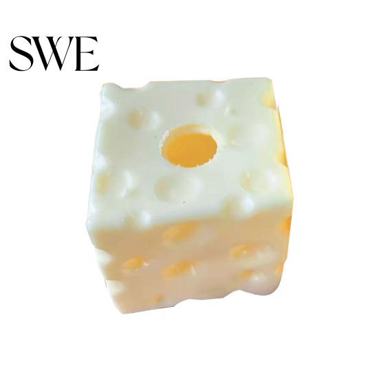 Stress Relief Cheese Toy Ball Crust Squeeze Cube Fidget Kids Simulated Sensory Hand Exercise