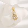 14K Gold Plated  Gift Brass Jewelry Hypoallergenic Cute Boy Girl Charms Pendant DIY Fashion Gift Zircon Accessories