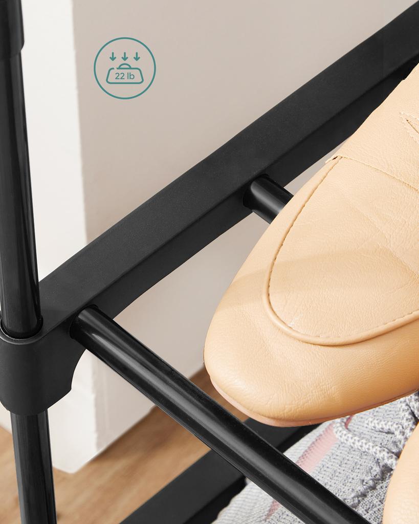3-Tier Shoe Rack, Set of 2 Shoe Rack, for 12-15 Pairs of Shoes per Unit, Stackable, 30 x 92 x 54 cm
