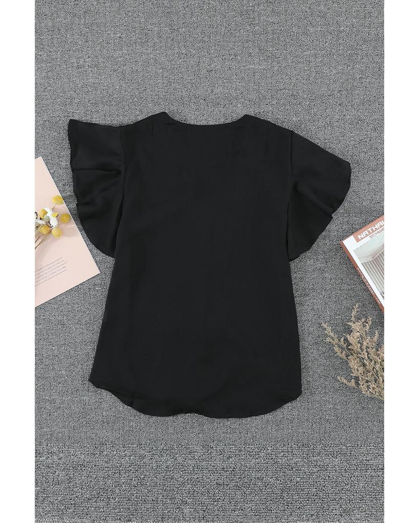 Azura Exchange Черный топ с завязками на пуговицах Forever Tonight