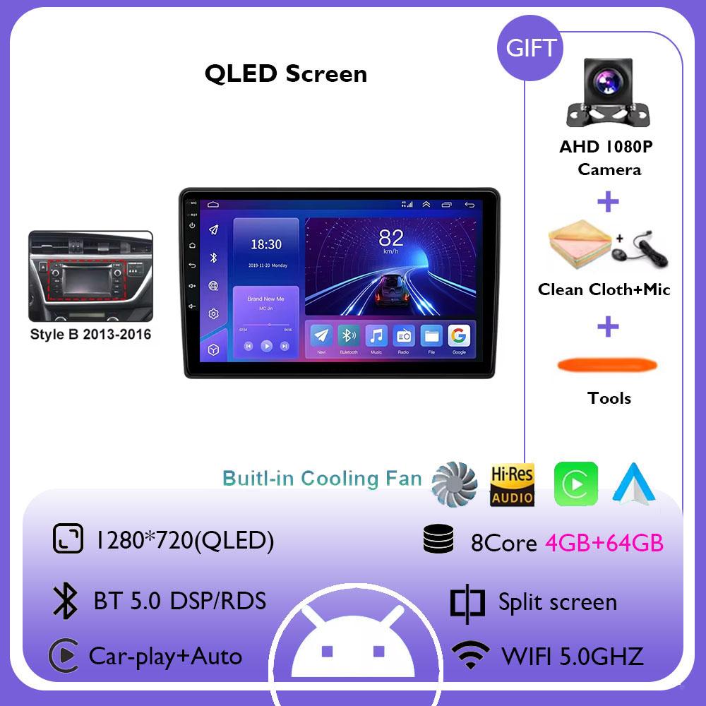 Android 14 Автомобильное радио для Toyota Auris 2014 2015 2016 2017 2018 GPS Беспроводной Carplay Автоматические интеллектуальные системы Smart Autoradio