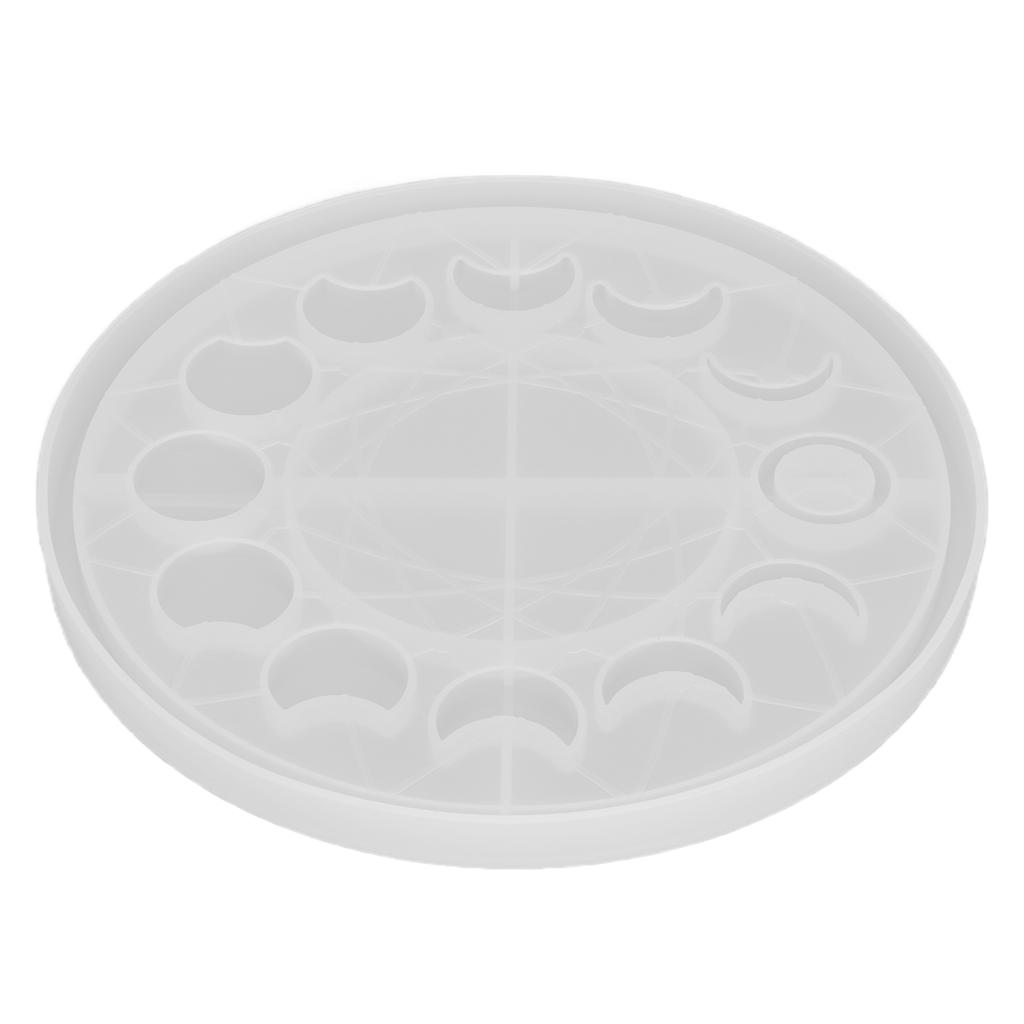 Форма для подноса с фазами луны Лунное затмение Серп Эпоксидная смола Формы для литья для DIY ремесел Изготовления ювелирных изделий Украшения для дома