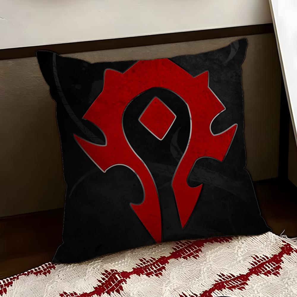 Warcrafts of World WWOW Game Cushion Cover Reversible Soft Durable Pillow Cover Home Car MultiScene Use for Daily Comfort