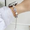 Butterfly Rhinestone Pearl Bracelet Strap for Apple Watch, Adjustable Dressy Women Wristband, Fit iWatch S11 10 9 8, 49/46/45/44/42/41/40/38mm