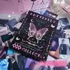 Y2K American Retro Pink Black Butterfly Idol Card Альбом Эстетическая лазерная обложка Girl Kpop Фотокарта Сборник Книга 3 дюйма
