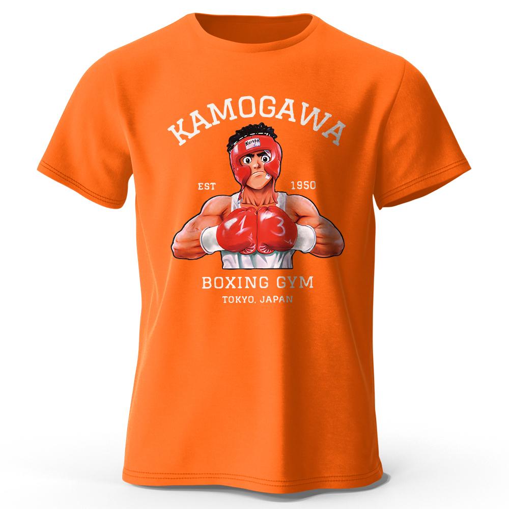 KBG Hajime No Ippo Печатная Футболка из Чистого Хлопка Винтажная Для Зала Унисекс Топы для Унисекса