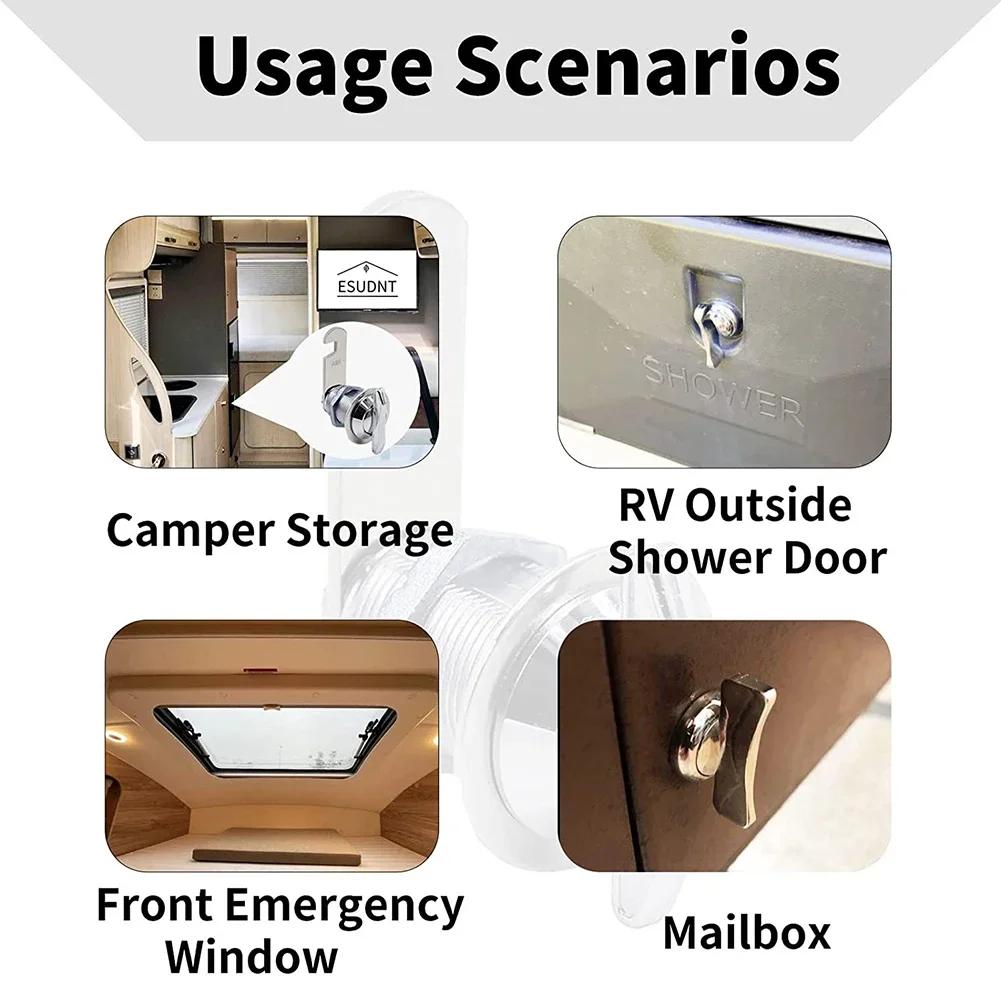 Drawer Cabinet Lock Thumb Turn Cam Lock Mail Box Locker Cupboard Keyless Tongue Lock Camper RV Compartment Furniture Hardware