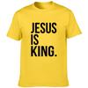 Jesus Is King Print Men Summer T-shirt Christian Religion God Faith T Shirt Men's Short Sleeve Clothing Tees Fashion Camisetas