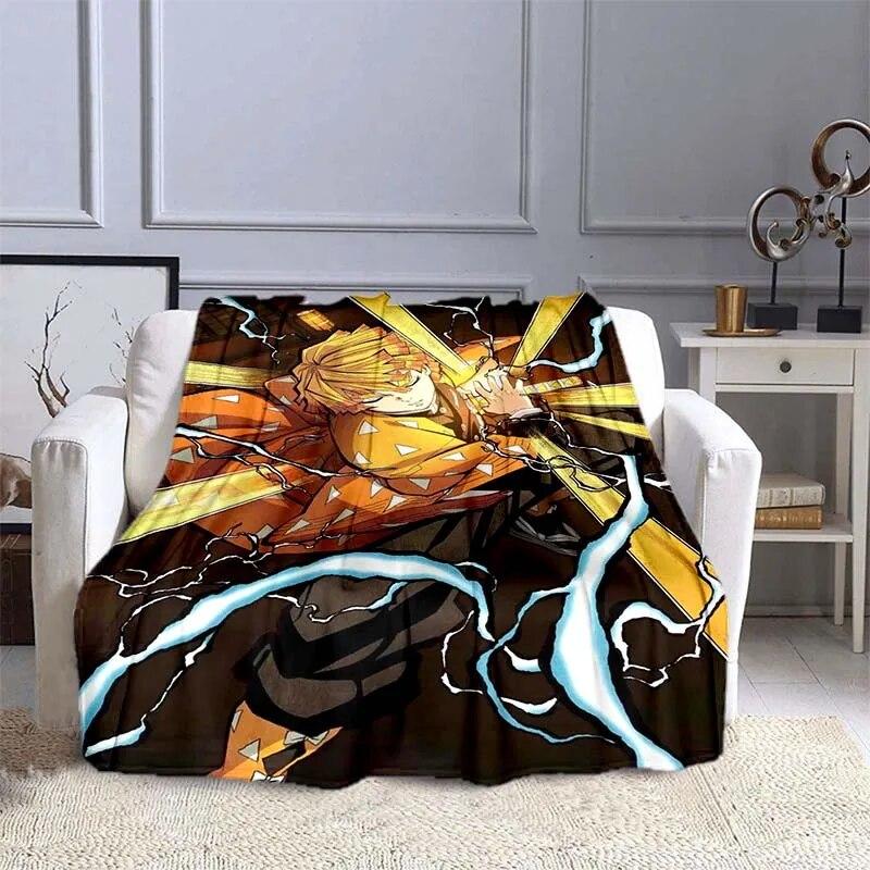 Одеяло с изображением убийцы демонов в стиле аниме, супер мягкое теплое одеяло, фланелевое одеяло, одеяло для пикника, одеяла для кроватей, одеяло для пикника